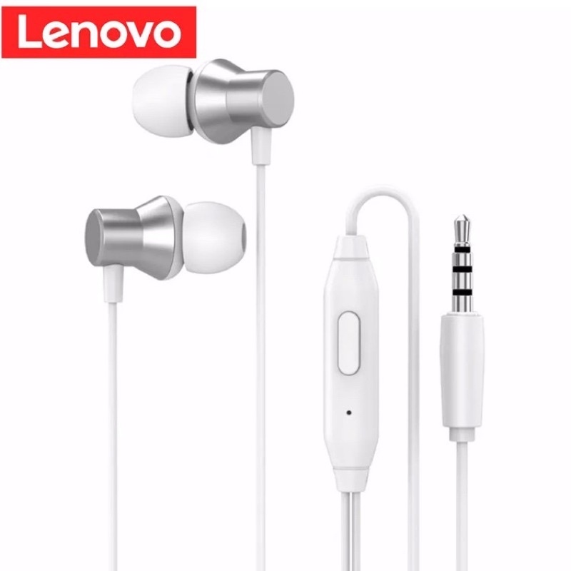 Tai Nghe Dây Kèm Mic Jack 3,5mm Chính Hãng Lenovo HF130 Viền Kim Loại Dùng Cho Máy Tính Bảng Điện Thoại Laptop | BigBuy360 - bigbuy360.vn