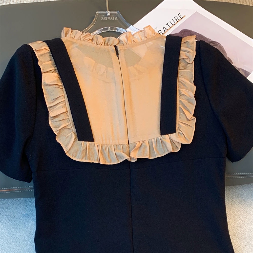 French dress women's summer 2022 new high-end sense of minority design fashionable slim temperament retro skirt