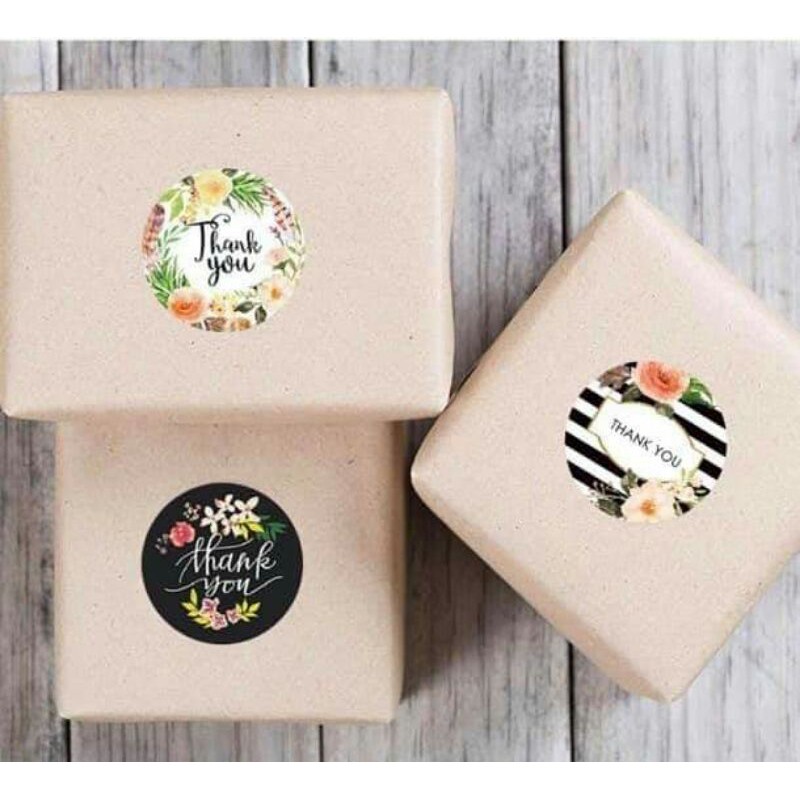 Cuộn 500 tem dán sticker Thank you