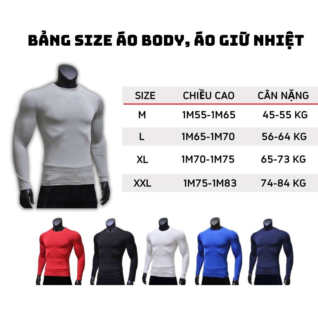 Áo Giữ Nhiệt Nam ⚡𝙁𝙇𝘼𝙎𝙃 𝙎𝘼𝙇𝙀⚡ Áo Dài Tay Nam Body Co Dãn 4 Chiều Chất Vải Thun Thái Cao Cấp