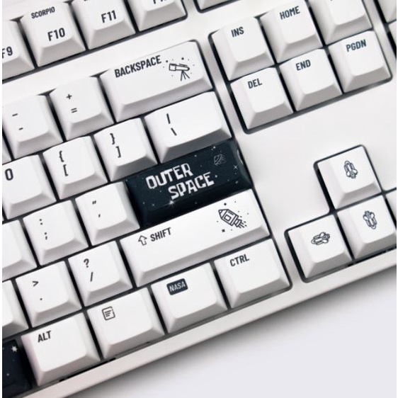 Keycap cherry cho bàn phím cơ Outer Space 127 nút - tặng kèm keypuller