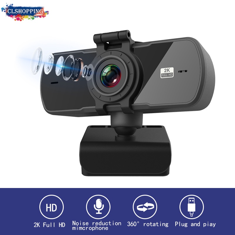 Webcam 2K Full HD 1080P lấy nét tự động có micro cổng USB chất lượng cao