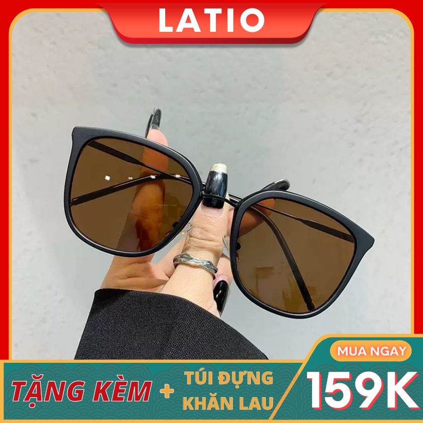 Kính mát nữ LATIO kính chống tia uv mẫu mới 2022 với thiết kế đơn giản kết hợp với nhiều Gang màu đẹp cá tính - KM53