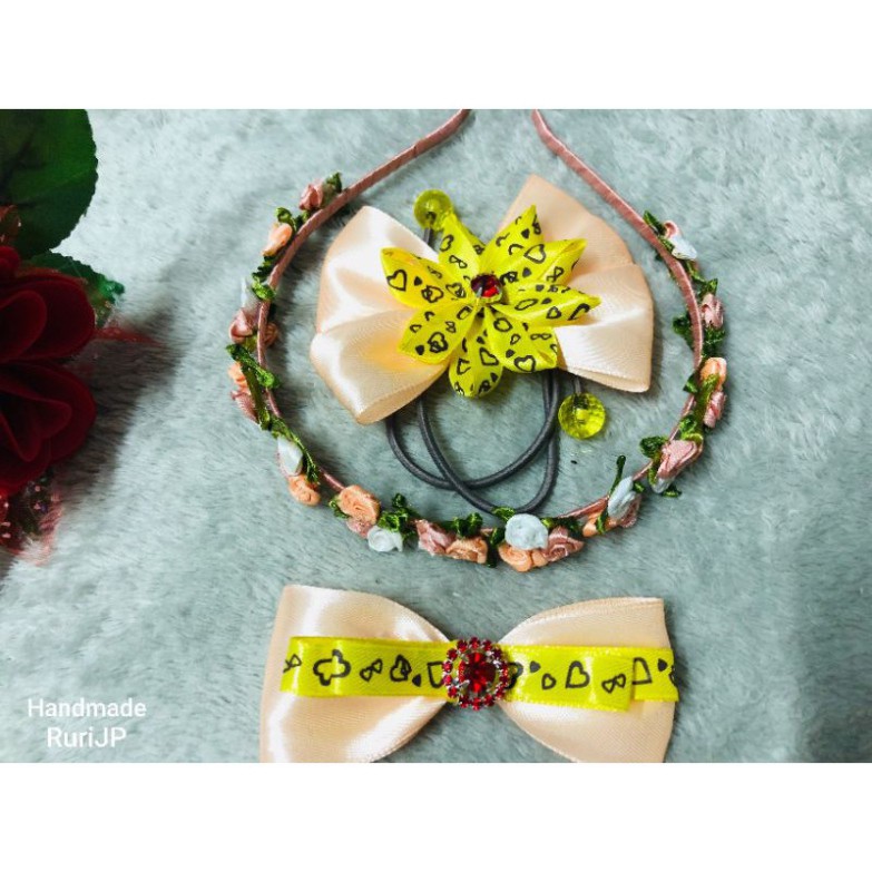 Combo băng đô, kẹp nơ, cột tóc xinh xắn cho bé gái