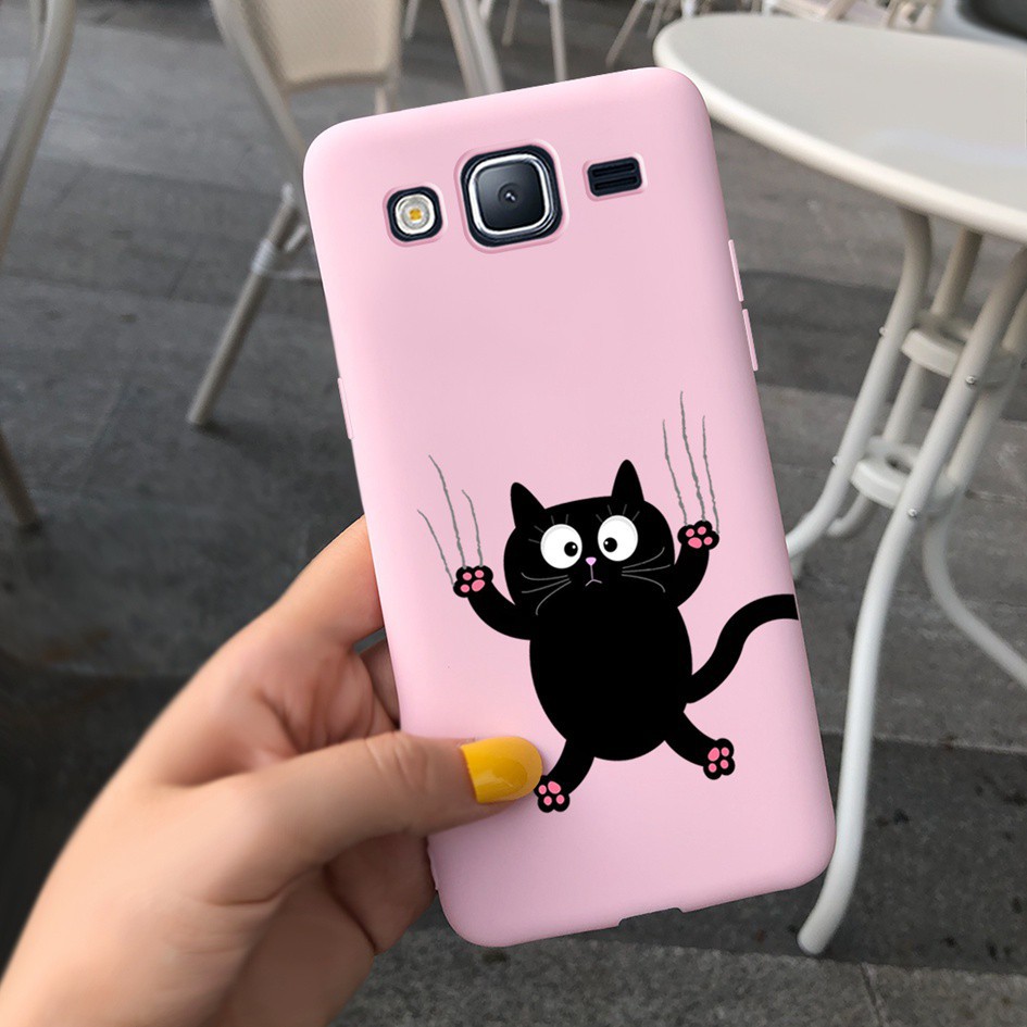 Ốp điện thoại silicon TPU mềm in hình mèo dễ thương cho Samsung Galaxy J2 Prime G532 J700 J3 J5 J7 2015 2016