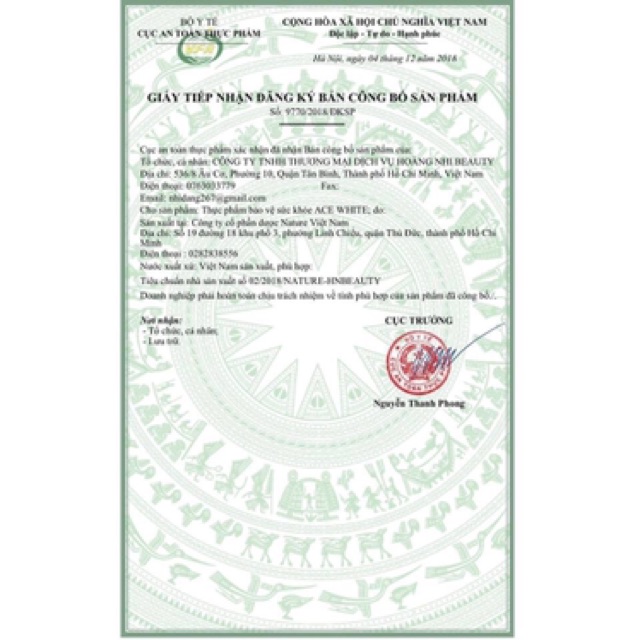 Viên uống trắng da Collagen nhập khẩu Mỹ Ace White | Thế Giới Skin Care