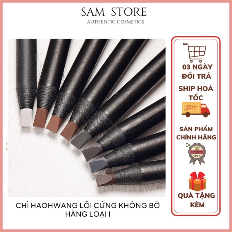 Chì xé kẻ mày cứng phẩy sợi Haozhuang Eyebrow dùng cho Makeup trang điểm chuyên nghiệp, phun xăm [Loại I]