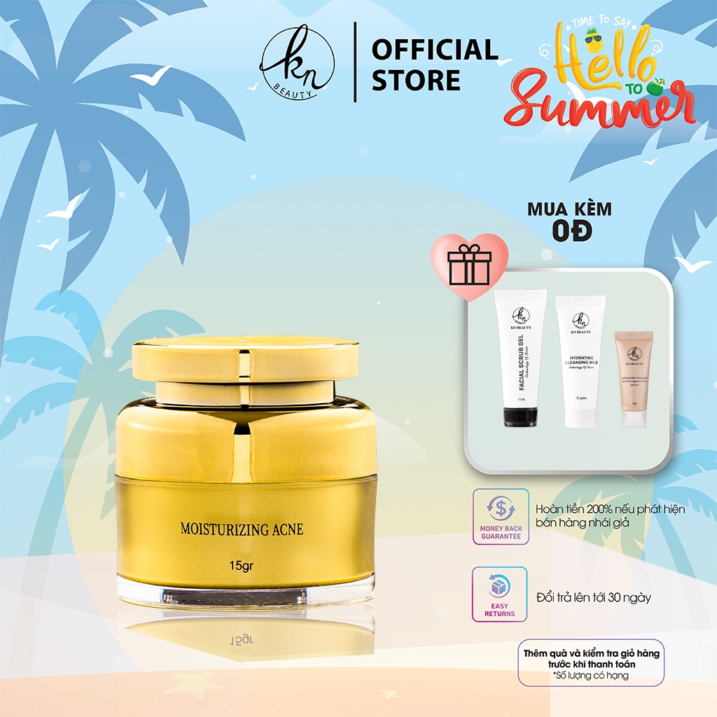 Kem Dưỡng Trắng Ngừa Mụn KN Beauty Acne Cream 15 gram tặng quà mini