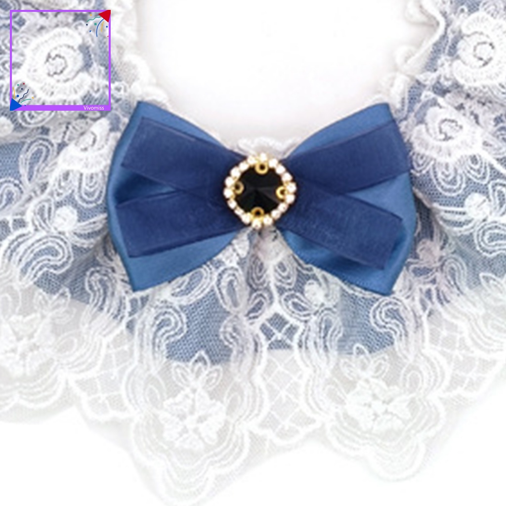 Yếm Đeo Cổ Đính Nơ 3 Màu Xinh Xắn Cho Cún Cưng