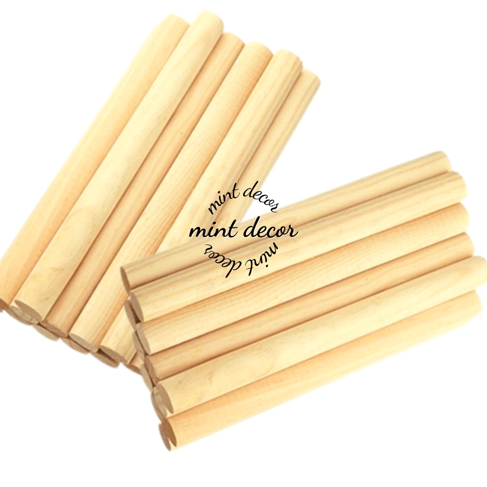 Thanh gỗ thông phi tròn dài 1m đường kính đa dạng handmade