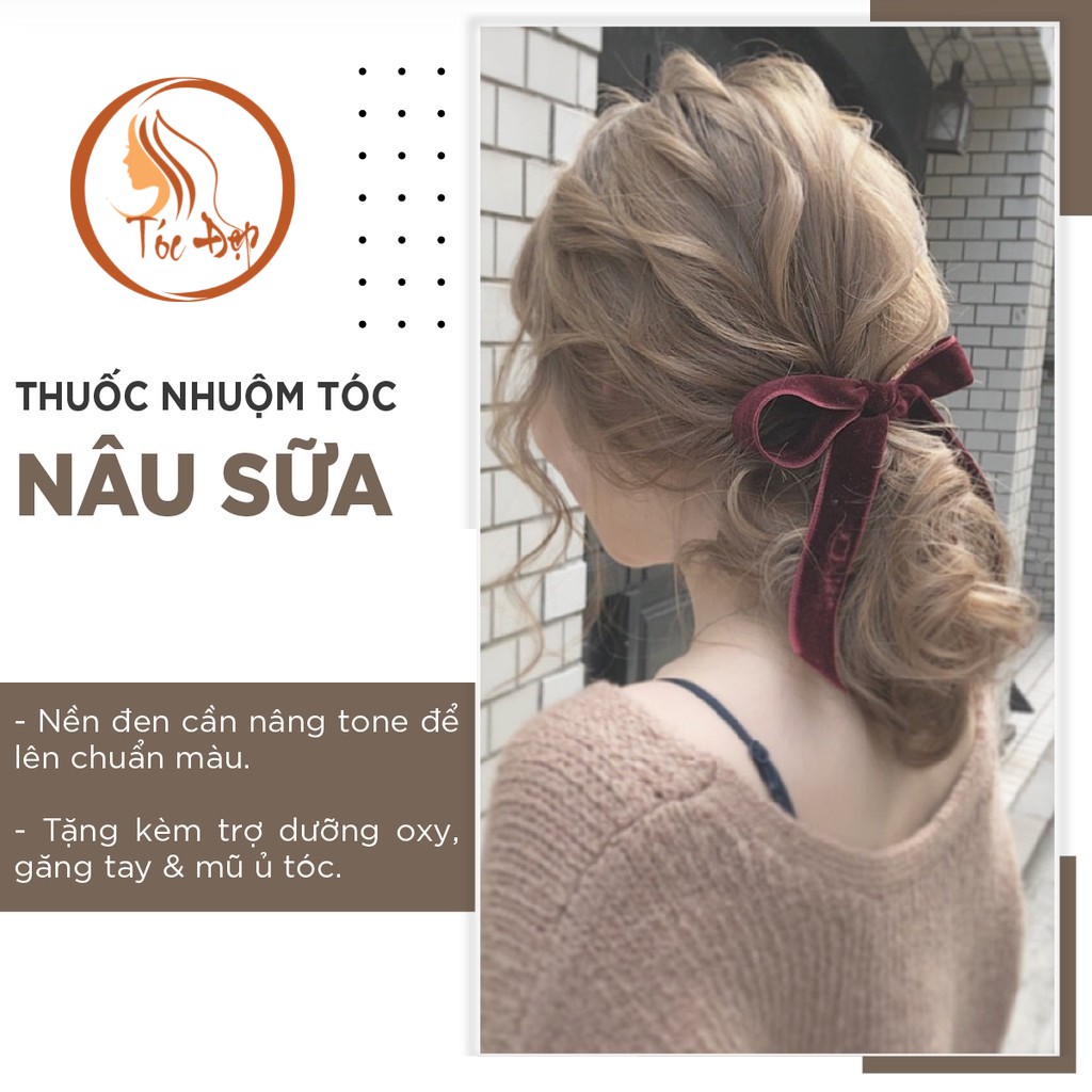 NÂU SỮA | Nhuộm Tóc Màu Nâu Trà Sữa [KHÔNG TẨY TÓC] Lên Từ Nền Nâu Level 5 đến 6