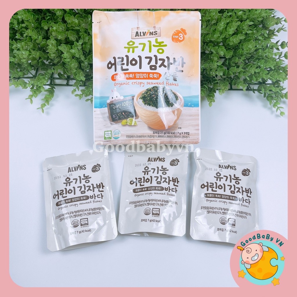 Rong biển rắc cơm hữu cơ Alvins (có tách lẻ) Goodbabyvn