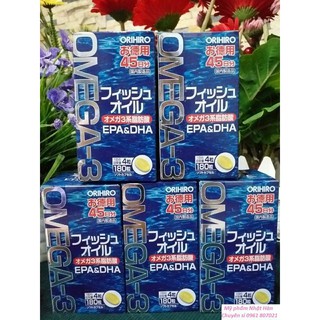 Viên uống dầu cá Omega 3 Orihiro Nhật Bản Hộp 180 viên