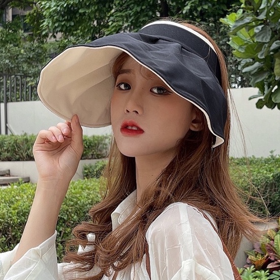 Mũ Vành Rộng Hở Đầu Chống Tia Uv Phong Cách Hàn Quốc Thời Trang Mùa Hè