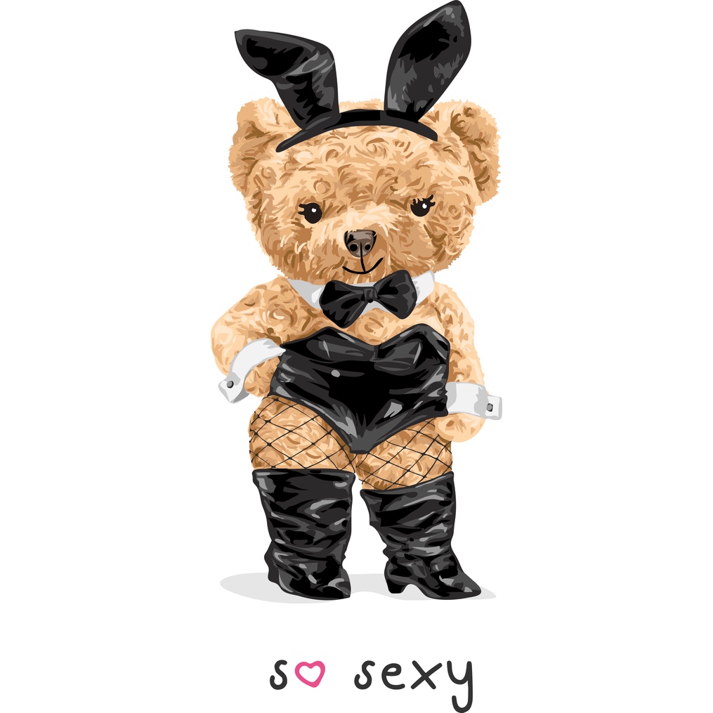 - Hình Gấu Teddy TD15 in bằng bàn ủi, bàn là