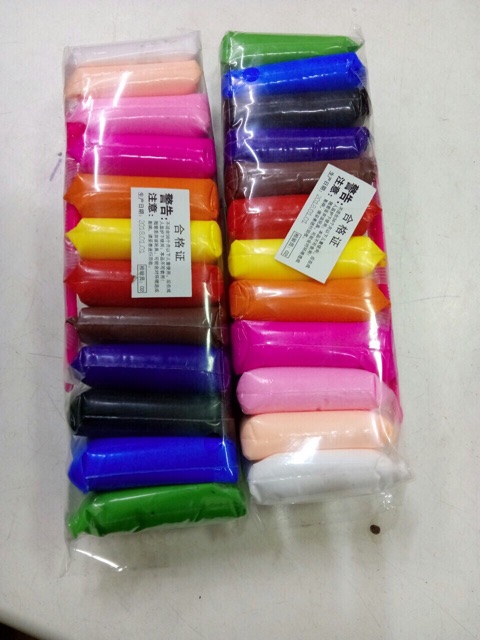 Đất nặn tự khô, làm slime bộ 12 màu