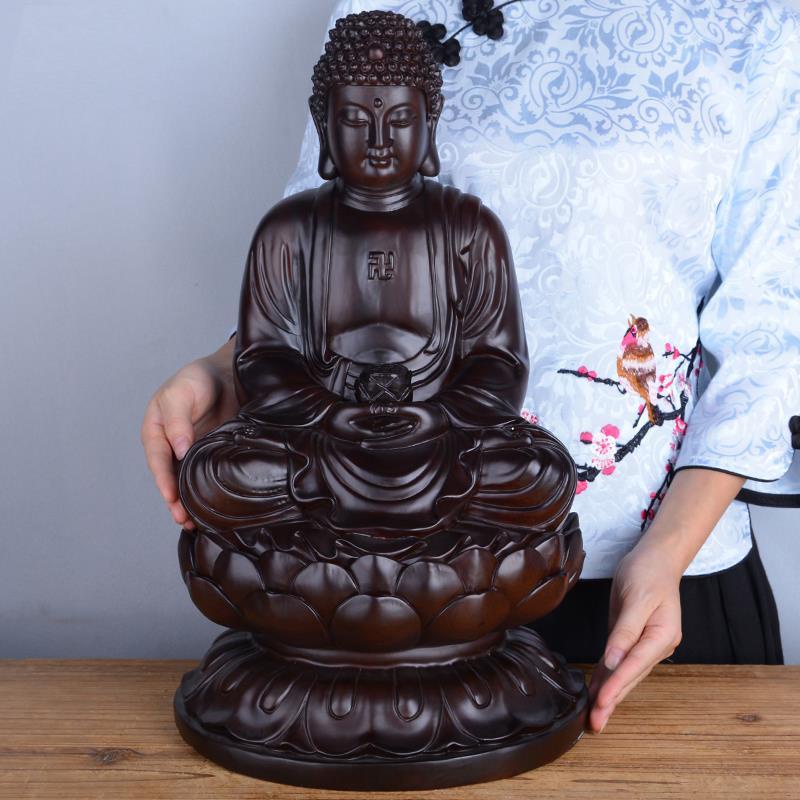 ✗Gỗ Mun Khắc Đồ Trang Trí Phật Thích Ca Như Lai Tượng Phật A Di Đà, Phật Tam Bảo, Phật Dược Sư