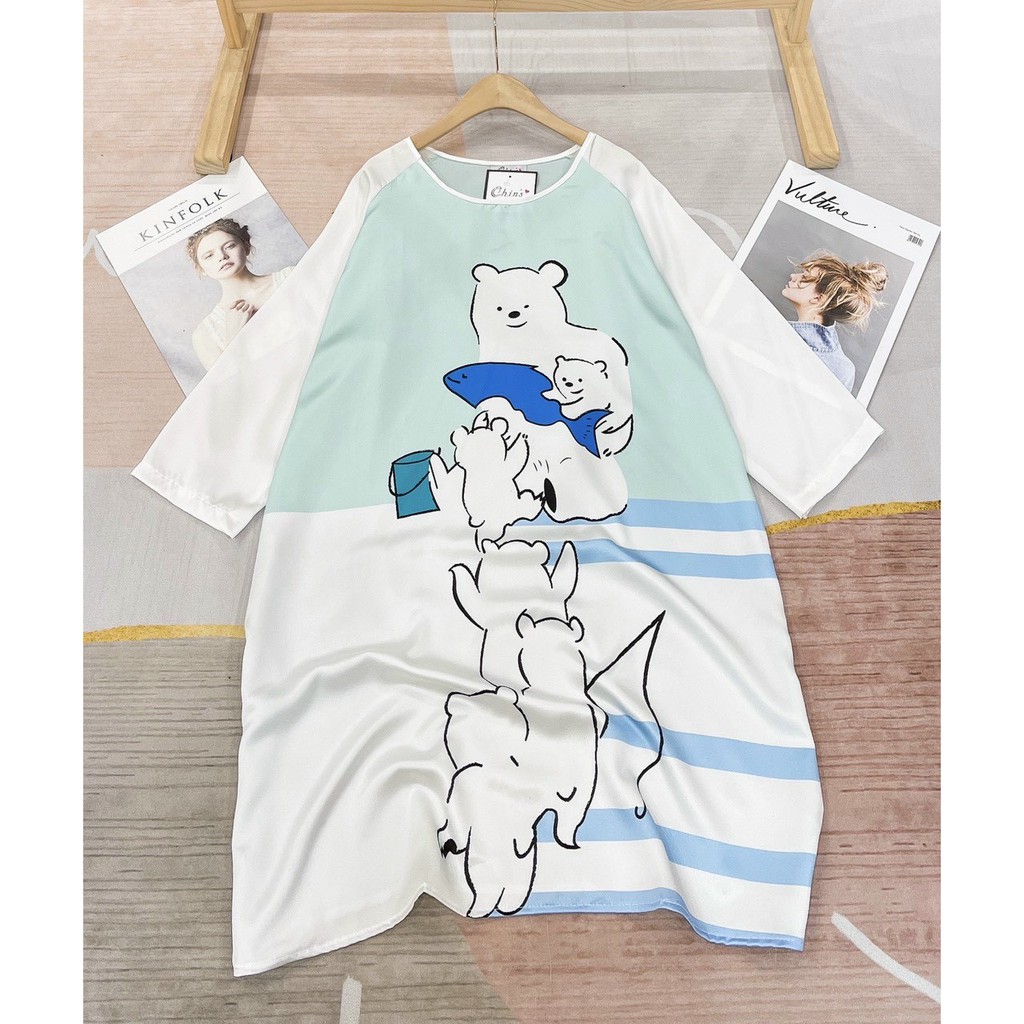 Đầm satin from rộng | BigBuy360 - bigbuy360.vn