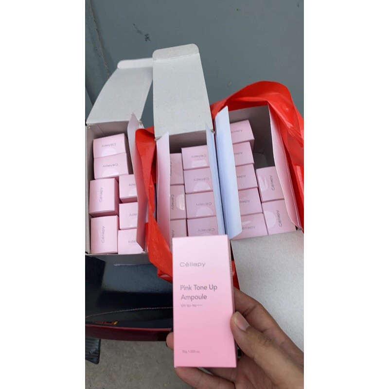 TINH CHẤT DƯỠNG TRẮNG CĂNG BÓNG NÂNG TONE DA CELLAPY PINK TONE UP AMPOULE | BigBuy360 - bigbuy360.vn
