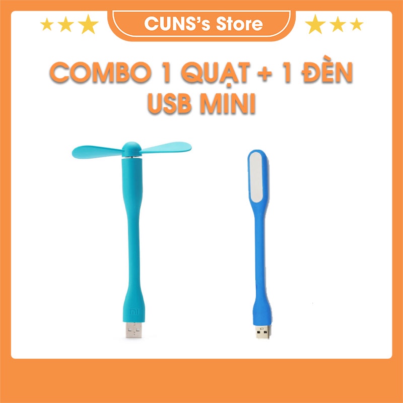 COMBO 1 ĐÈN + 1 QUẠT USB MINI TIỆN LỢI, DÙNG CHO CẢ LAPTOP VÀ NHIỀU THIẾT BỊ ĐIỆN - CUNS's Store