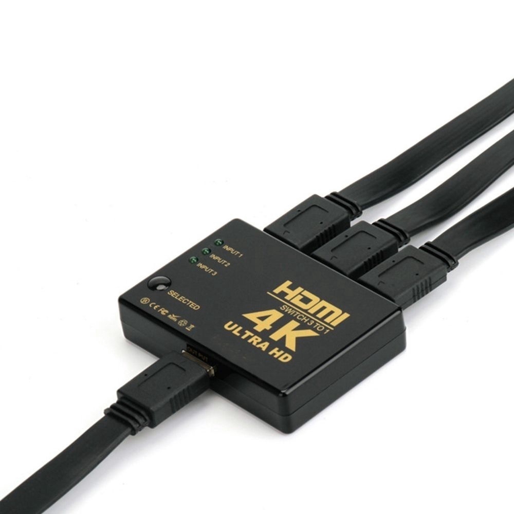 HD 3 In 1 Output HDMI Switch Splitter TV Switcher Box Video Audio Adapter for HDTV PC 『Vrru 』