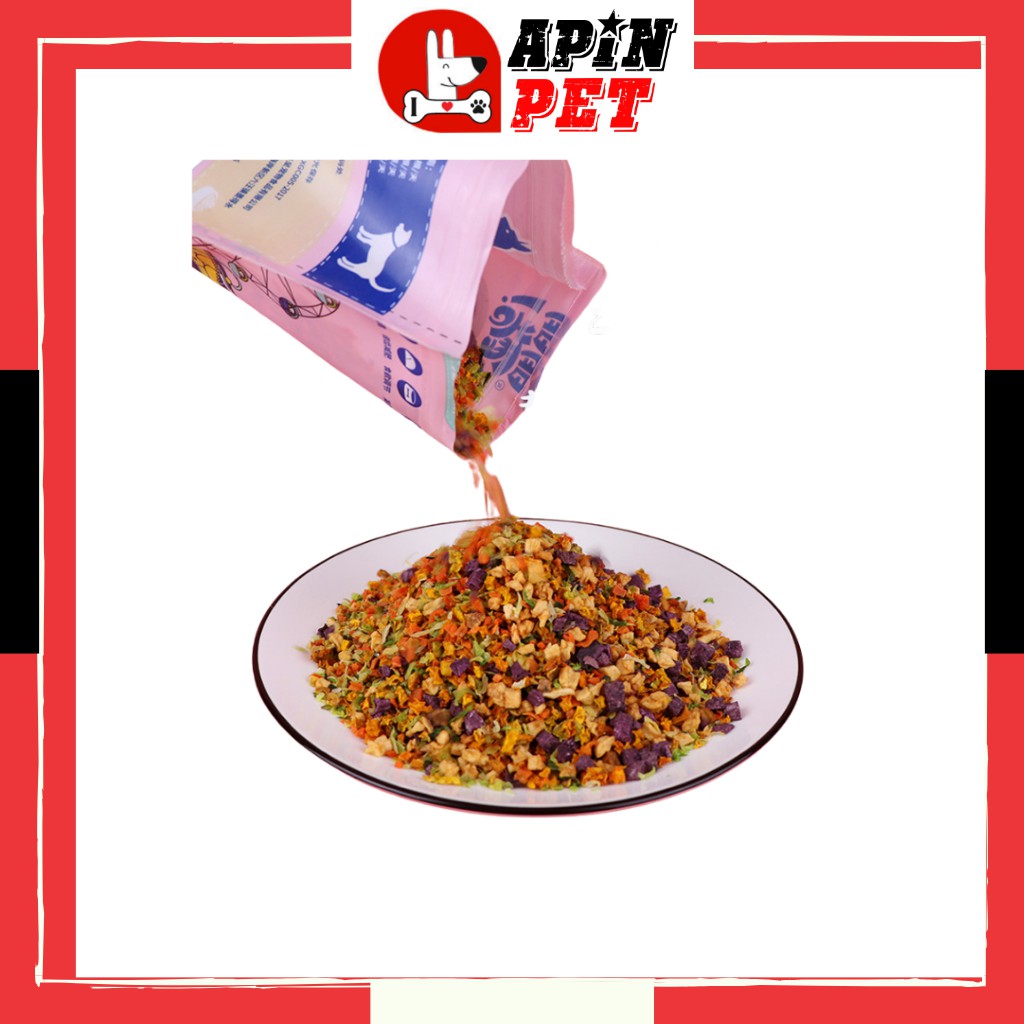Snack Thức Ăn Hạt Rau Củ Cho Chó Poodle Corgi Hỗn Hợp 5 Loại Trái Cây Thơm Ngon Gói 100g-Shop Apinpet