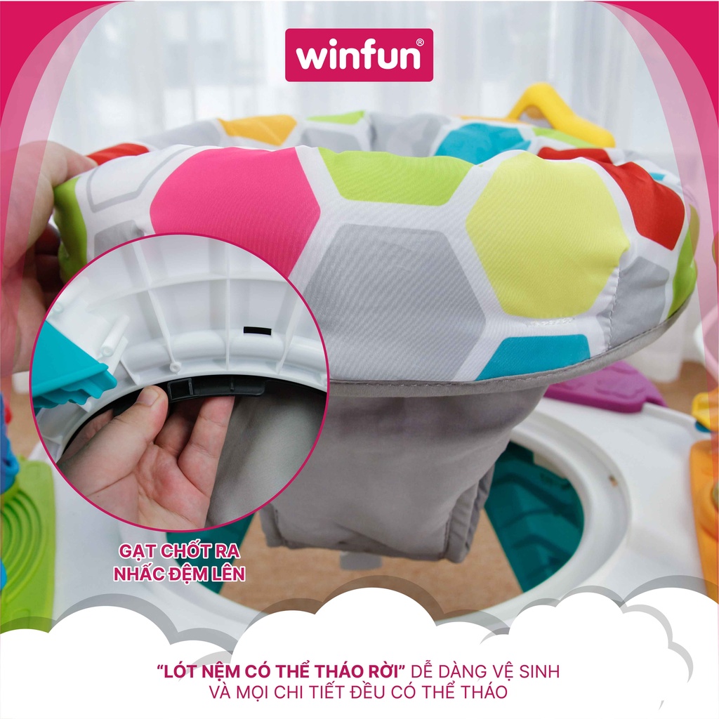 Bàn nhạc tập đứng đa năng 2 trong 1 cho trẻ từ 6 đến 36 tháng, cùng bé khám phá thế giới Winfun 700000