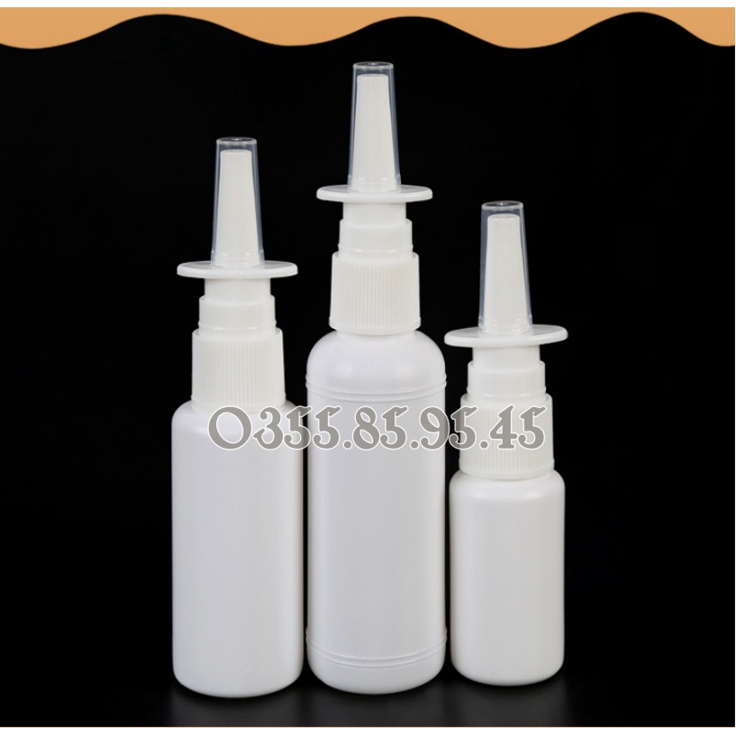 Chai xịt mũi thẳng 10ml, 20ml, 30ml, 50ml chiết dung dịch - Lọ xịt mũi thẳng đựng nước muối phụ kiện du lịch.