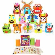 Ly giấy dán hình thủ công cho bé