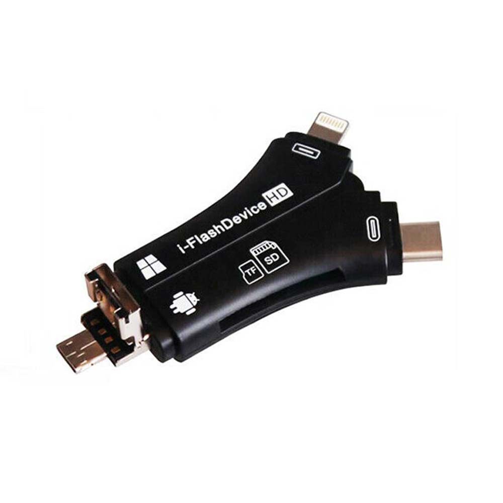 4 in1 USB i-Flash Drive HD Micro SD TF Card Reader