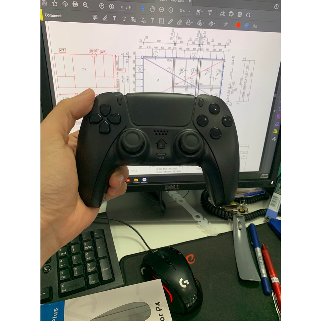 🕹 Tay cầm chơi game PS5 🕹PS4 DOUBLESHOCK Bluetooth không dây, có rung dùng cho Điện Thoại/PC/Laptop/Nitendo game Steam