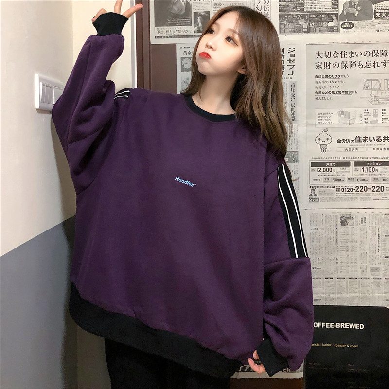 Áo nỉ sweater cổ trofnpc Hàn Quốc đơn giản dành cho nữ | BigBuy360 - bigbuy360.vn