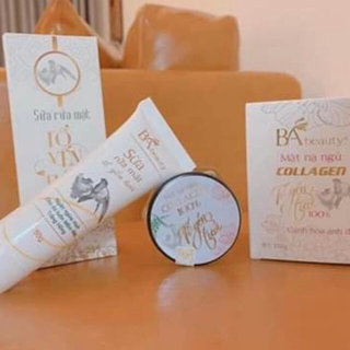 Com Bo sữa rửa mặt tổ yến tươi và BA beauty mặt nạ ngũ collagen