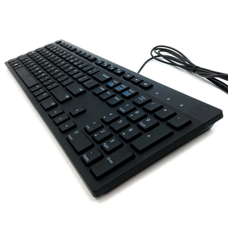 Bộ phím chuột DELL có dây (Bàn phím KB216 và Chuột MS116) màu đen, Chuẩn kết nối USB