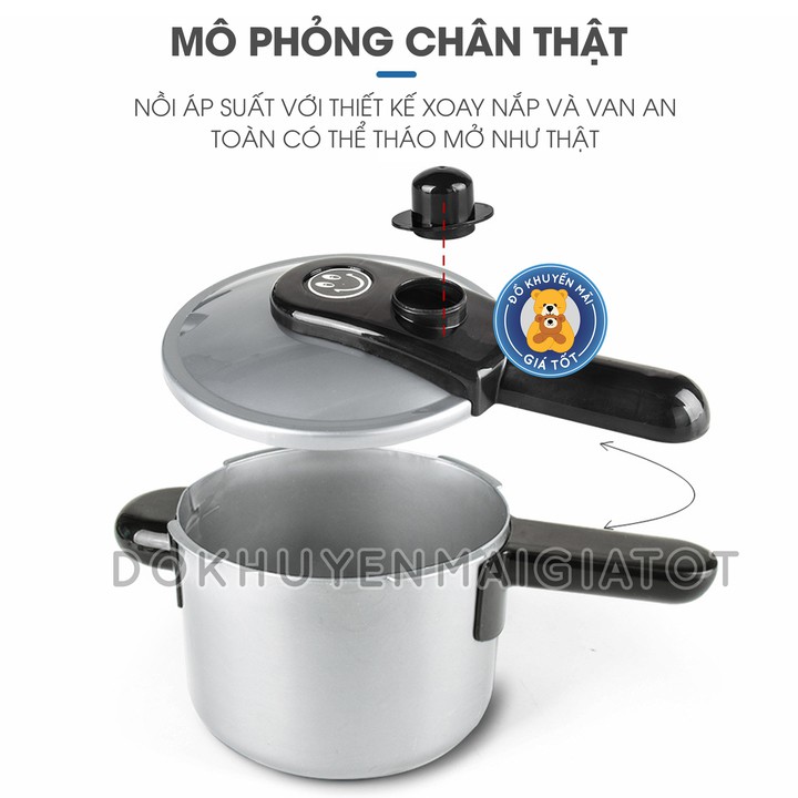 Bộ đồ chơi nhà bếp nấu ăn 36 chi tiết dùng pin cho bé gái (cỡ lớn) - Thị trấn đồ chơi