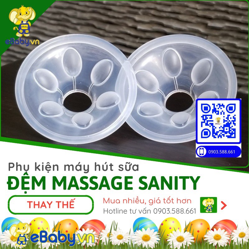 Phễu massage máy hút sữa Sanity đôi - LOẠI SIÊU DÀY - Linh phụ kiện đệm massage Sanity điện đôi