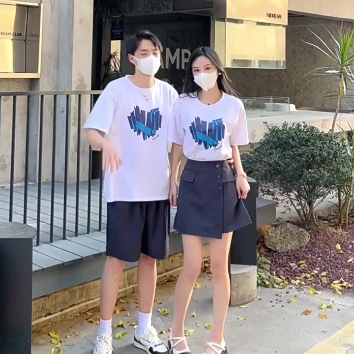 Áo thun unisex nam nữ local brand basic tee phông Form rộng Unisex Tay Lỡ Vải Cotton 100% F17 Tim XANH DƯƠNG | BigBuy360 - bigbuy360.vn