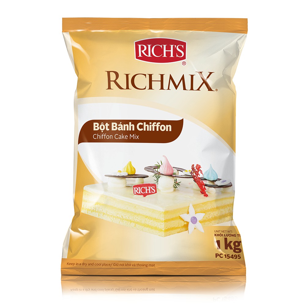 1KG BỘT BÁNH BÔNG LAN CHIFFON RICH'S RICHMIX 15495