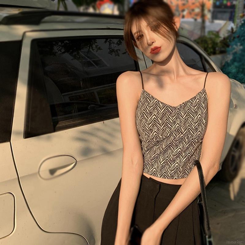 Áo Len Hai Dây Cổ Chữ V Form Ôm Họa Tiết Kẻ Sọc | BigBuy360 - bigbuy360.vn