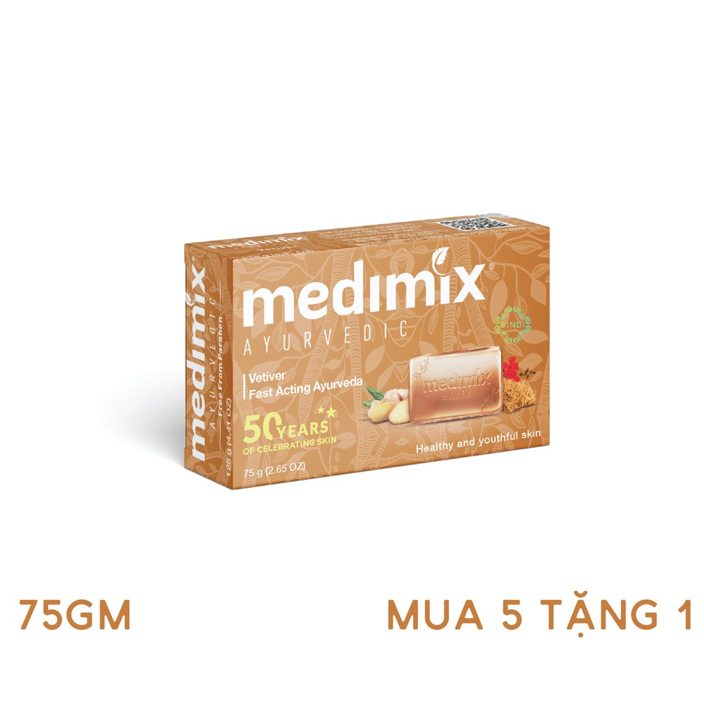 Set 5 tặng 1 Xà phòng Medimix Cỏ Hương Bài 75g/bánh