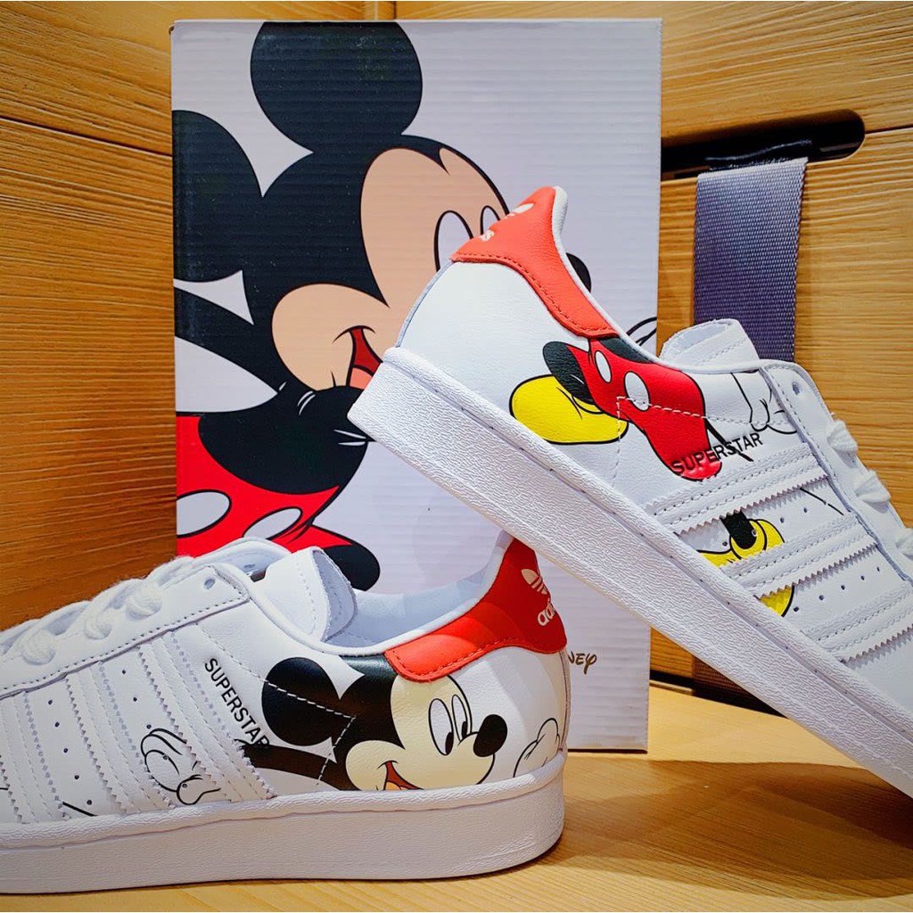 Giày thể thao Adidas  SuperStar Super Star Disney họa tiết chuột mickey kích thước 36-40 Fw2901