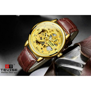 Đồng Hồ Cơ Nam Lộ Máy TEVISE DÂY DA