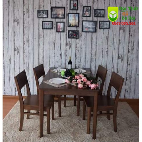 Bộ Bàn Ghế Ăn, Bộ Bàn Ăn Ghế Cherry Gỗ Tự Nhiên Cao Cấp