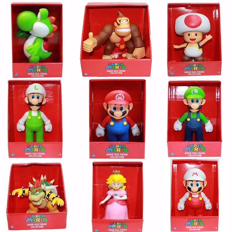 Mô Hình Nhân Vật Yoshi Luigi Koopa Bowser Bằng PVC 23cm Trong Super Mario Bros Giao Hàng Miễn Phí