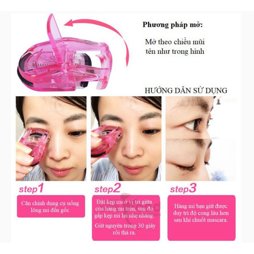 Bấm Mi Nhựa Giúp Cong Mi Kai Compact Eyelash Curler A89
