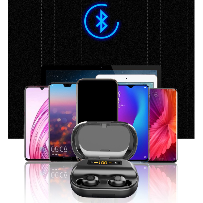 Tai nghe AMOI V11 phiên bản quốc tế cảm ứng Bluetooth 5.0 Pin 380 giờ chống nước