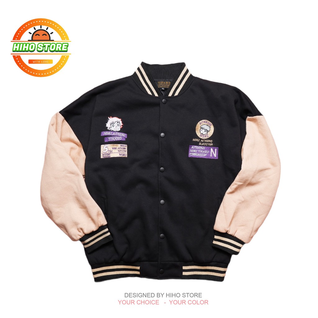 [Ảnh thật] Áo khoác Bomber Tikkeo Màu Đen Nâu 2 lớp Unisex nam nữ | BigBuy360 - bigbuy360.vn