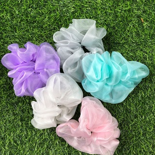 {Ảnh thật} Cột tóc vải hottrend scrunchies lụa ánh kim siêu đẹp PK014