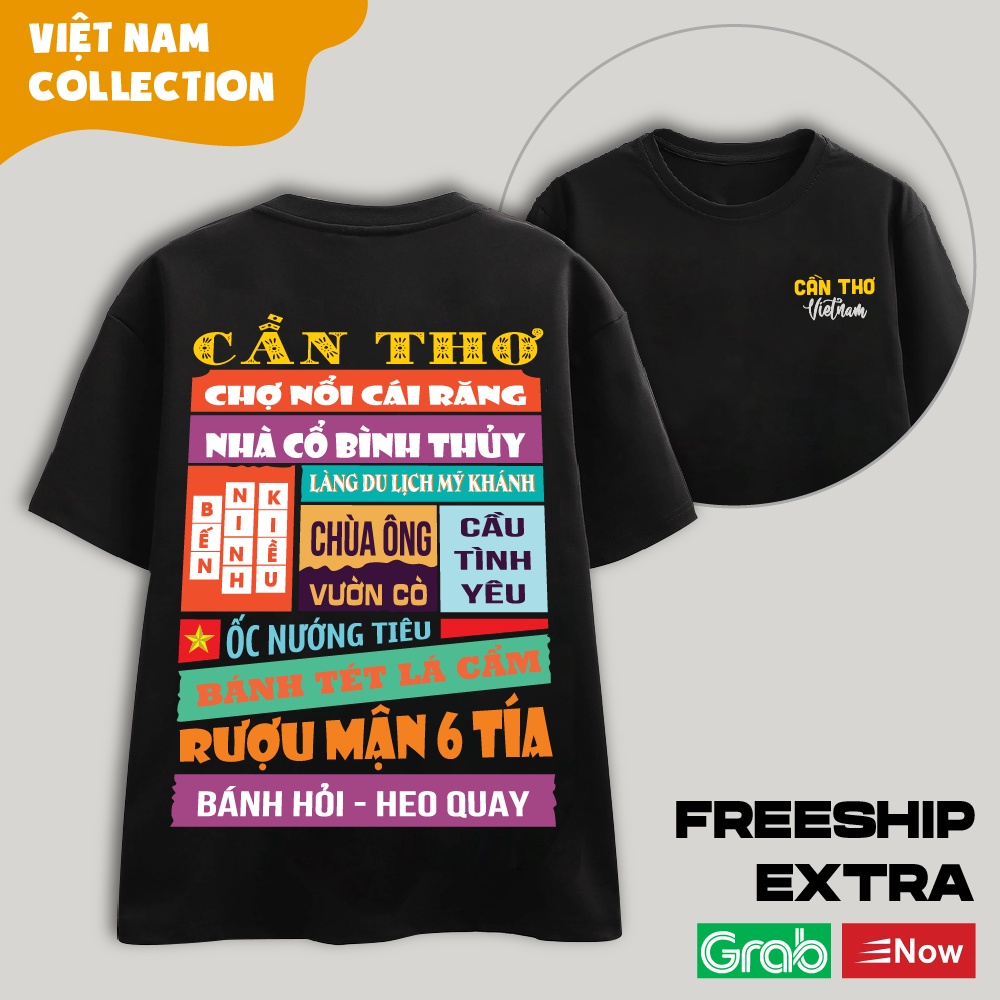 Áo Thun Unisex Nam Nữ Oversize Local Brand Tỉnh Thành - Cần Thơ