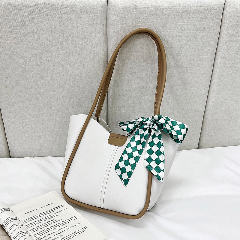 Túi Xách Lụa Cỡ Lớn Màu Sắc Tương Phản Thời Trang Mùa Hè Cho Nữ